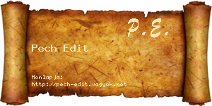 Pech Edit névjegykártya